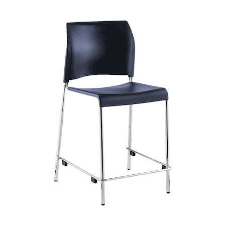 National Public Seating 8800 Series Cafetorium Plastic Stool, Counter Height, Navy 8804C-11-04